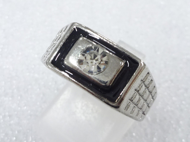 エナメル　クリスタル　指輪(18号)